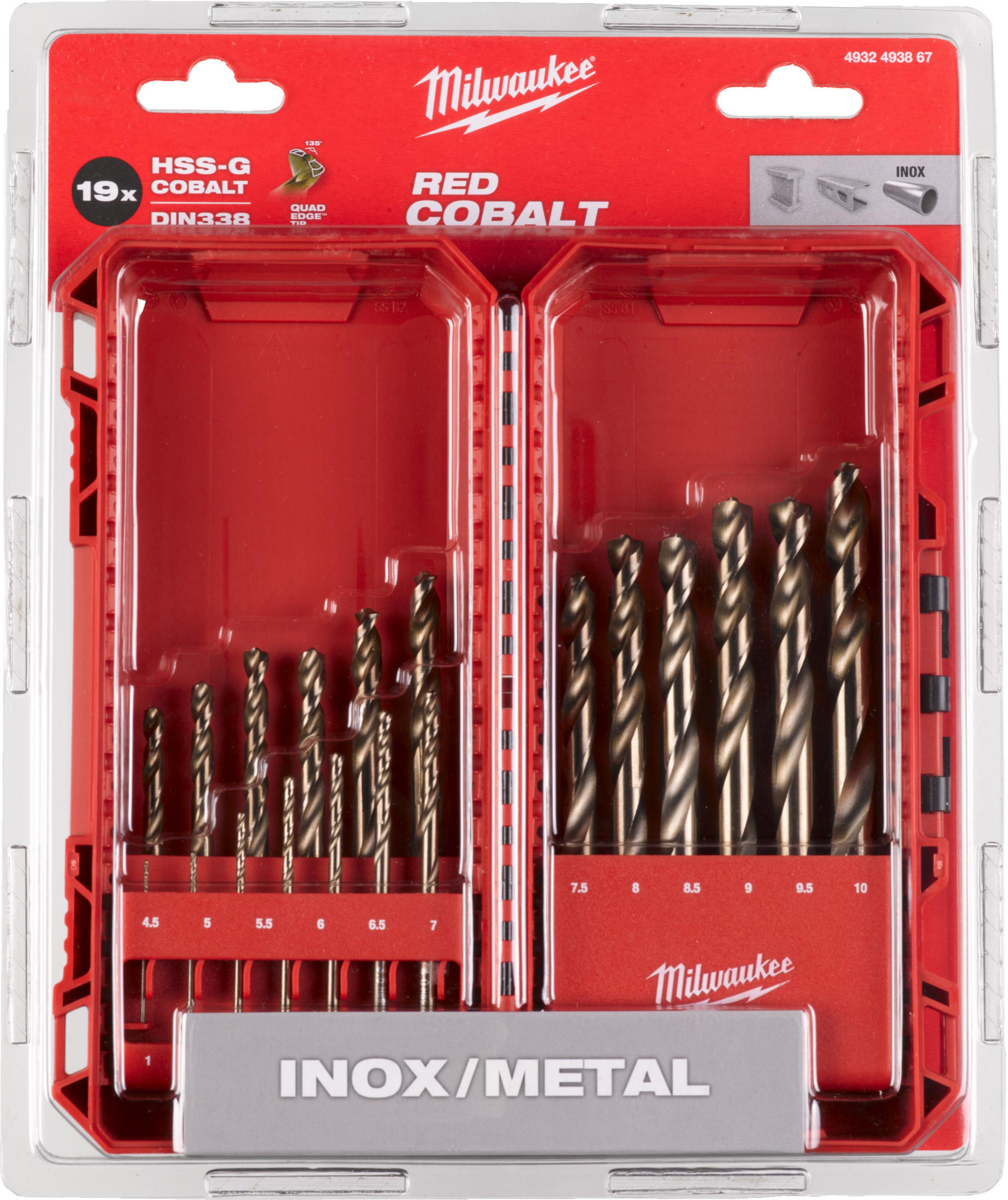 Milwaukee Metal Matkap Ucu Red Cobalt 19 Parça 4932493867Delme Uçları