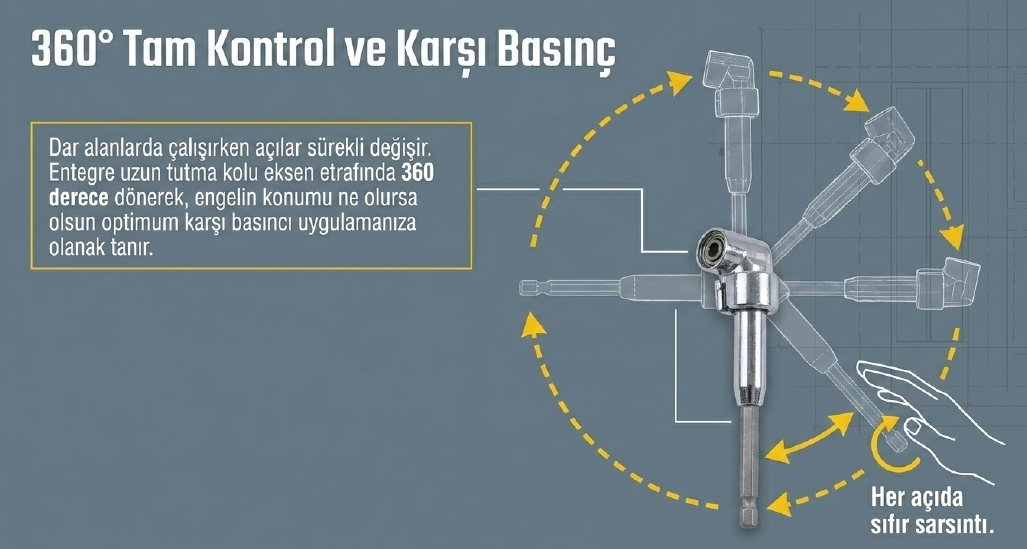 Sgs Köşe Vidalama Adaptörü SGS3891Bits Uçlar ve Adaptörler