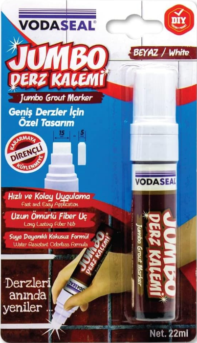 Vodaseal Jumbo Derz Kalemi Beyaz 22 ML Derz Ürünleri