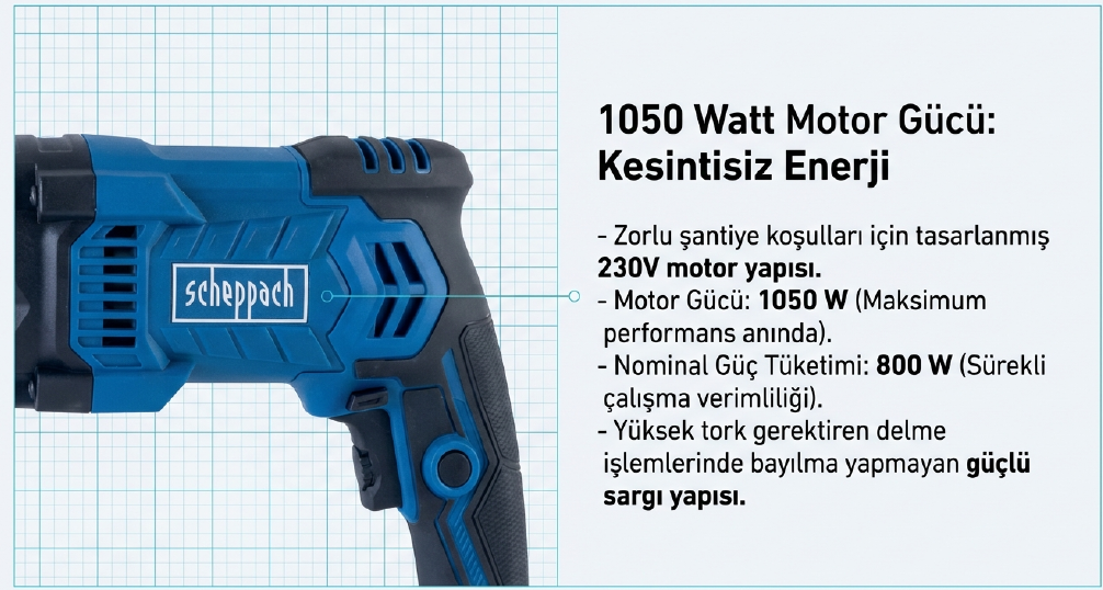 Scheppach Elektrikli Kırıcı Delici DH2260Kırıcı-Delici Matkaplar