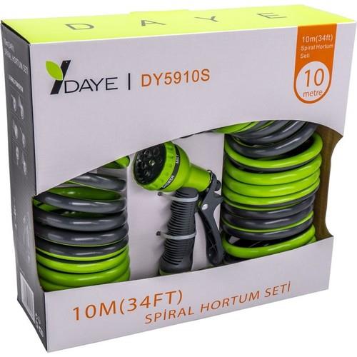 Daye DY5910S Spiral Hortum Seti 10 MtBahçe Hortumları