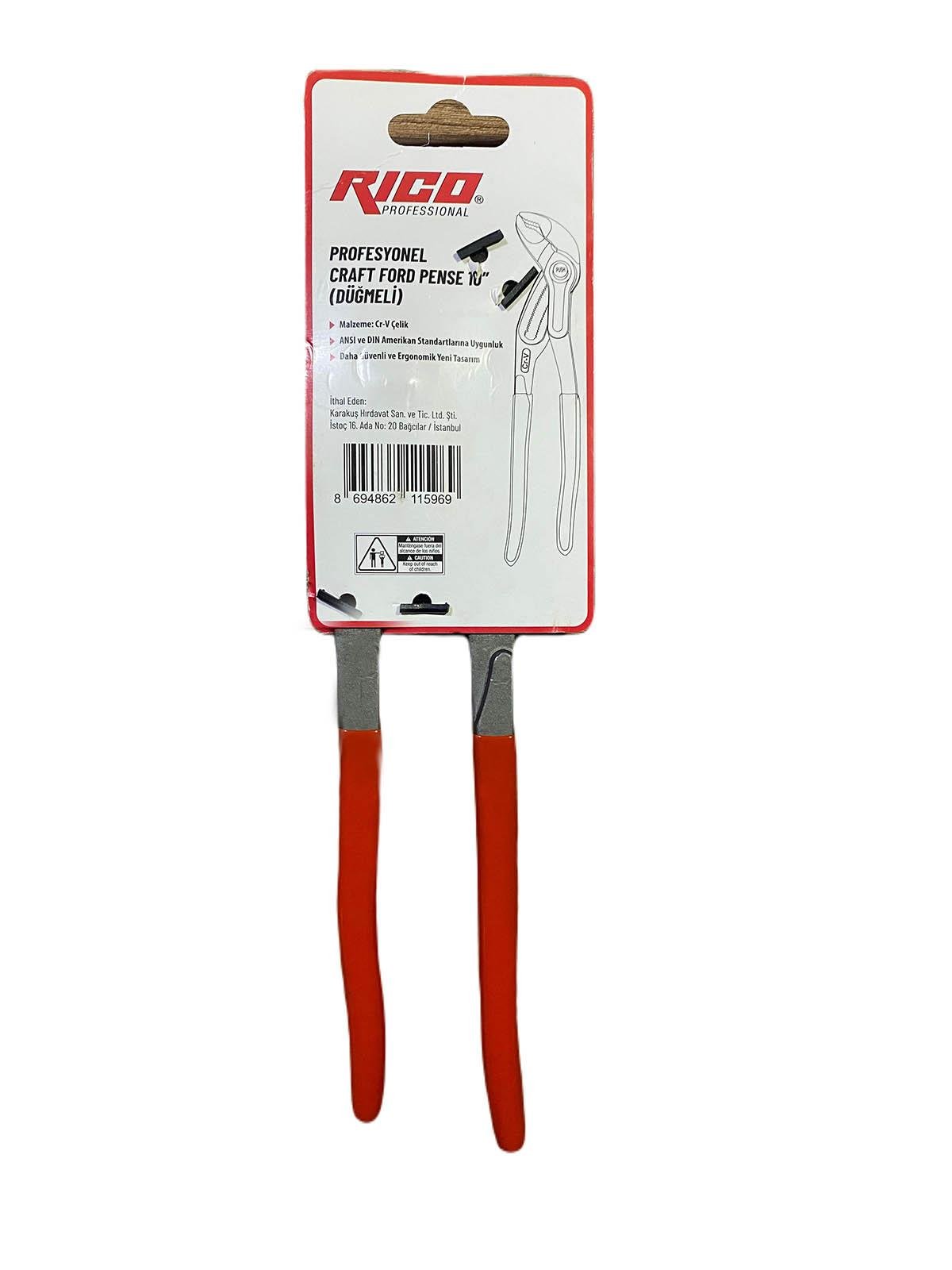 Rico Ayarlı Craft Ford Pense Düğmeli Papağan Pense 10'' 250 MM RC1913Penseler