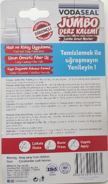 Vodaseal Jumbo Derz Kalemi Beyaz 22 ML Derz Ürünleri