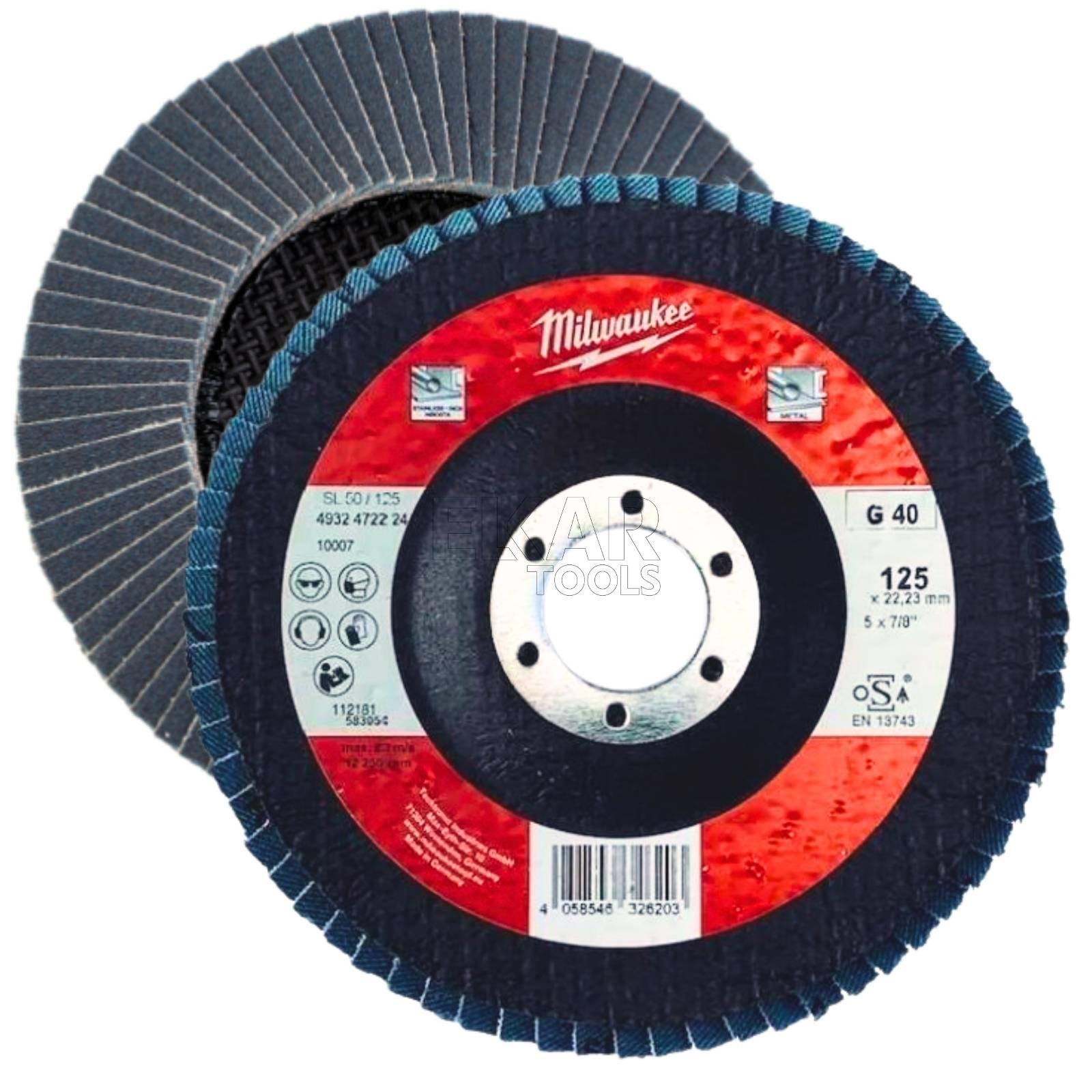 Milwaukee Flap Disk SL 50/125*22MM 120 Kum 4932472227Aşındırıcı ve Zımparalar