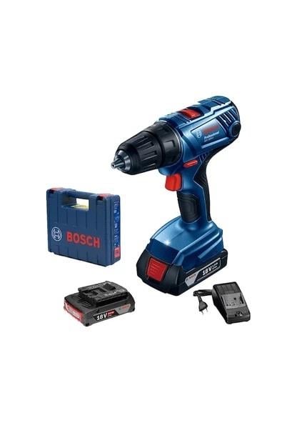 Bosch GSR 180-LI 2x2.0Ah Çift Akülü Şarjlı Matkap 06019F810AAkülü Darbesiz Matkaplar