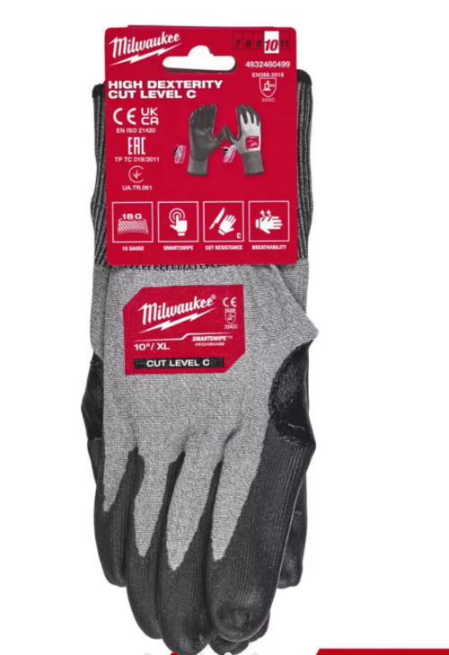 Milwaukee 2.Derece Kesik Korumalı Eldiven 10/XL 4932480494Eldivenler
