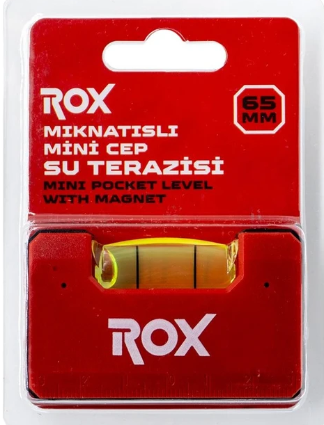 Rox Mıknatıslı Mini Cep Su Terazisi 65 mm 153ROX0280Su Terazileri