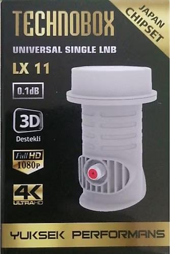 Technobox LX-11 Universal Single Tekli Lnb Japan Chipset 3d Ve 4k Yayınlarına UygundurBağlantı Elemanları
