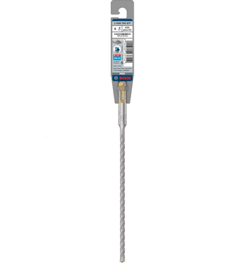Bosch Pro SDS Plus-5X 6 x 210 mm Dört Elmaslı Matkap Ucu 2608706877matkap ucu