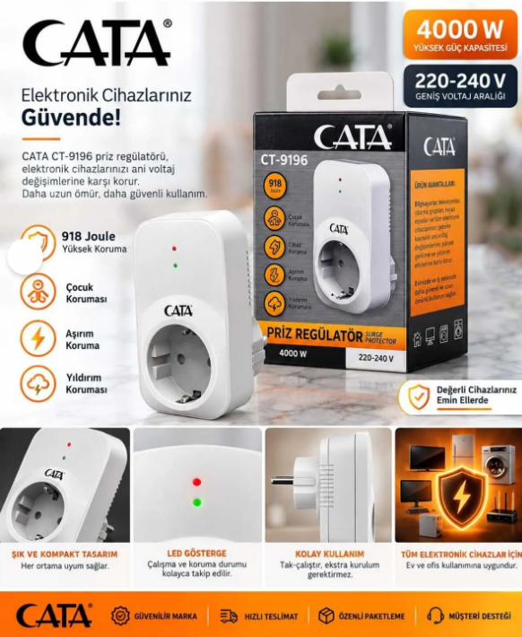 Cata Priz Regülatör CT-9196Priz & Anahtar Çeşitleri