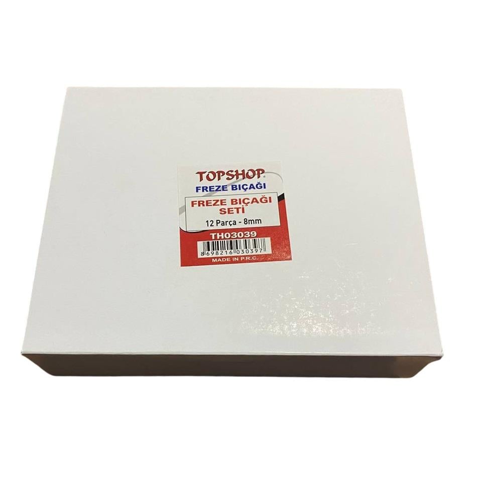 Topshop Th03039 Freze Bıçağı Seti 8 MM 12 Parça Freze Uçları