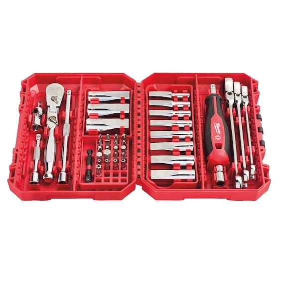 Milwaukee 1/4'' Cırcır Tornavida Kollu Lokma Set 42 Parça 4932498382Lokma Setleri
