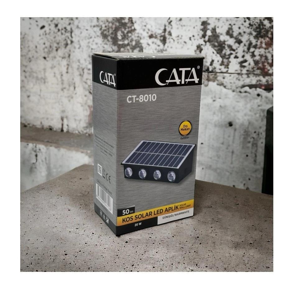 Cata CT-8010 Kos Solar Led Aplik 20W Günışığı Aplikler