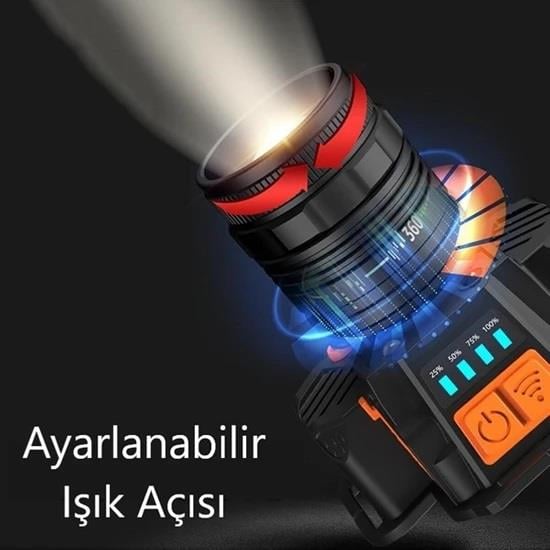 YCL Şarjlı LED Kafa Lambası 3 Modlu Powerbank Özellikli 10 Watt YIS-205Kafa Fenerleri