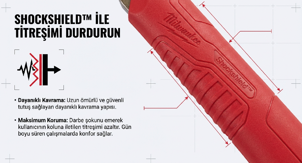 Milwaukee Kavisli Çekiç 570 GR 4932478654Çekiçler