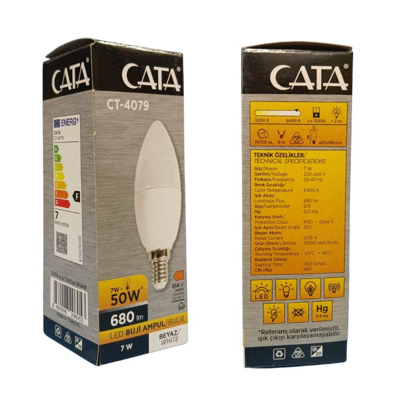 Cata Led Buji Ampul Beyaz 7W CT-4079Led Ampuller