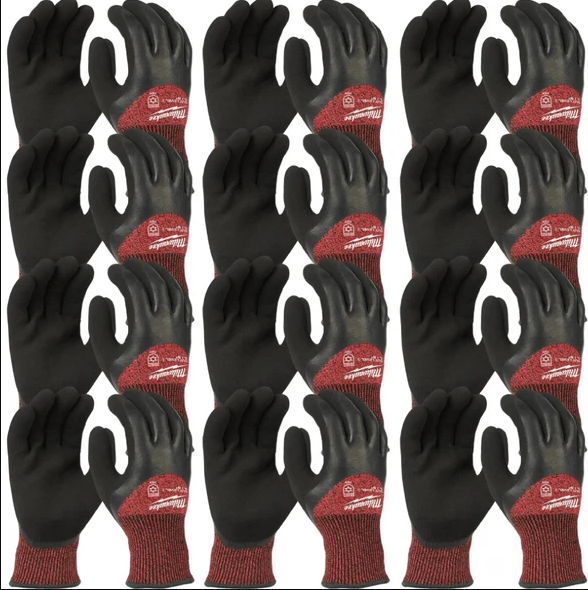 Milwaukee 3.Derece Kesik Korumalı Nitril Eldiven 9/L PK(12) 4932479013Eldivenler