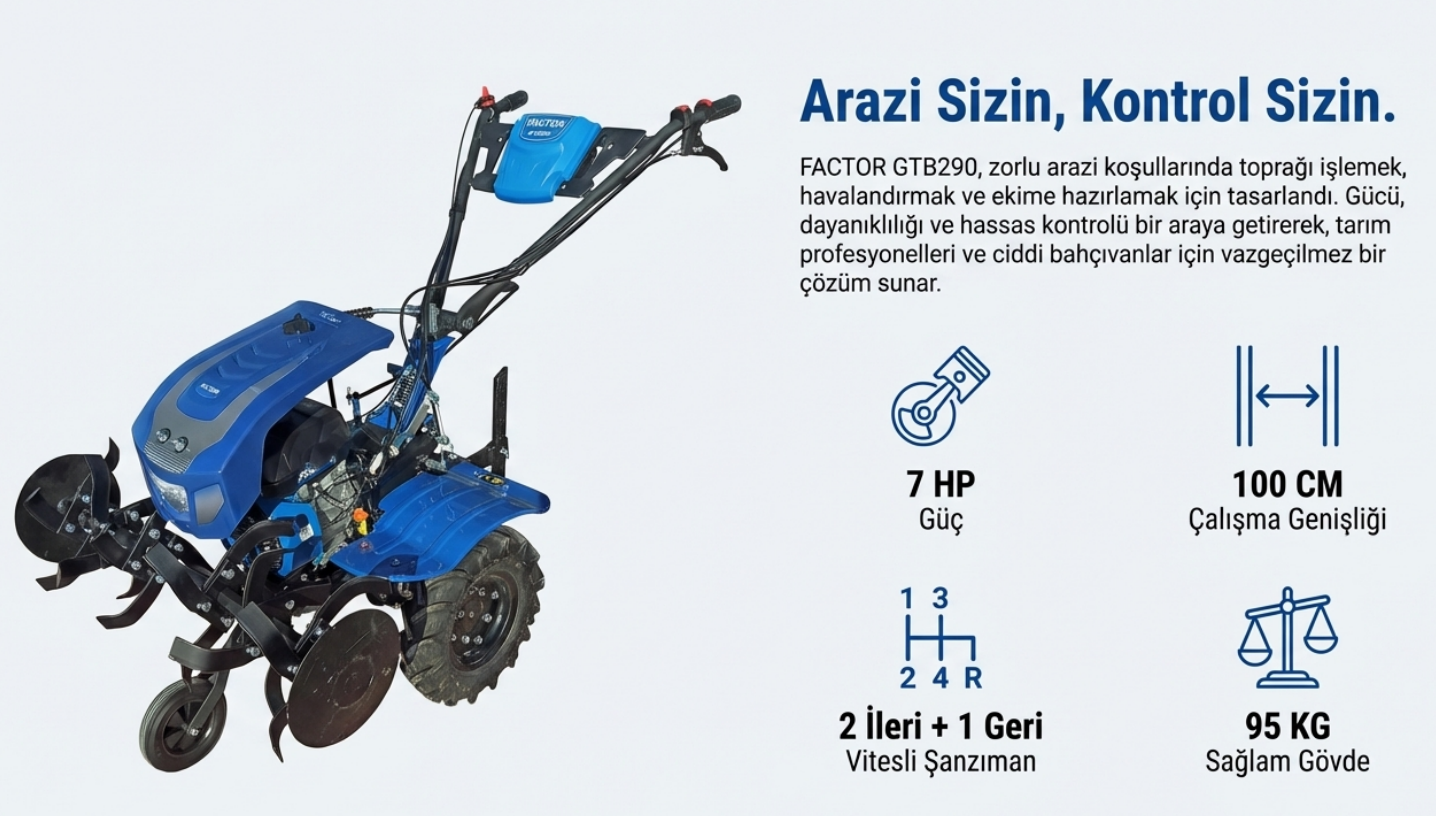 Factor Çapa Makinası Benzinli GTB290Benzinli Modeller
