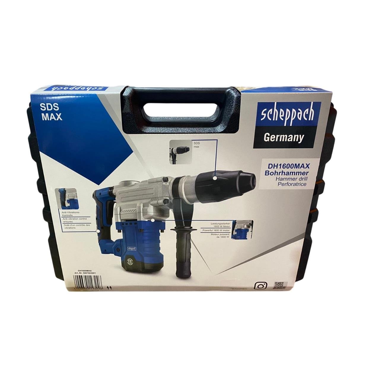 Scheppach DH1600MAX Elektrikli Kırıcı Delici 1600W 5907903901Elektrikli Kırıcı-Delici Matkaplar