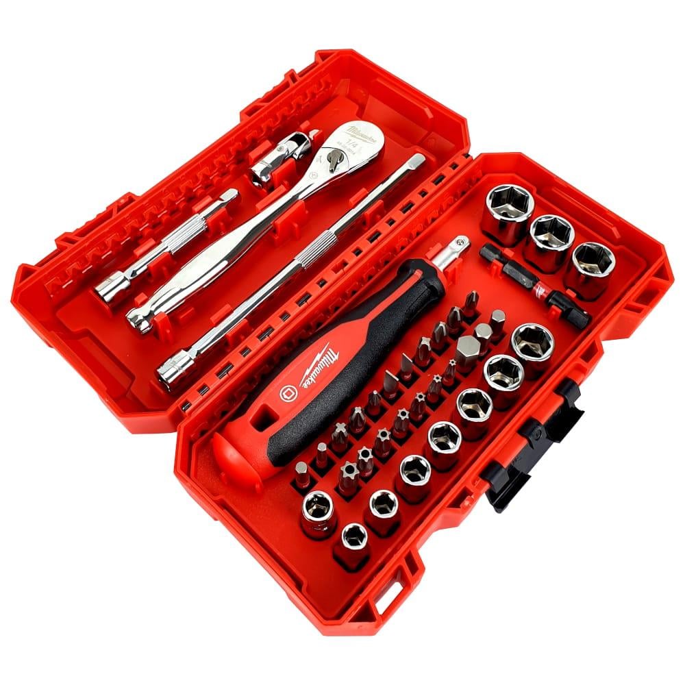 Milwaukee 1/4 Cırcır Ve Tornavida Kollu Lokma Set 38 Parça 4932498381Lokma Setleri