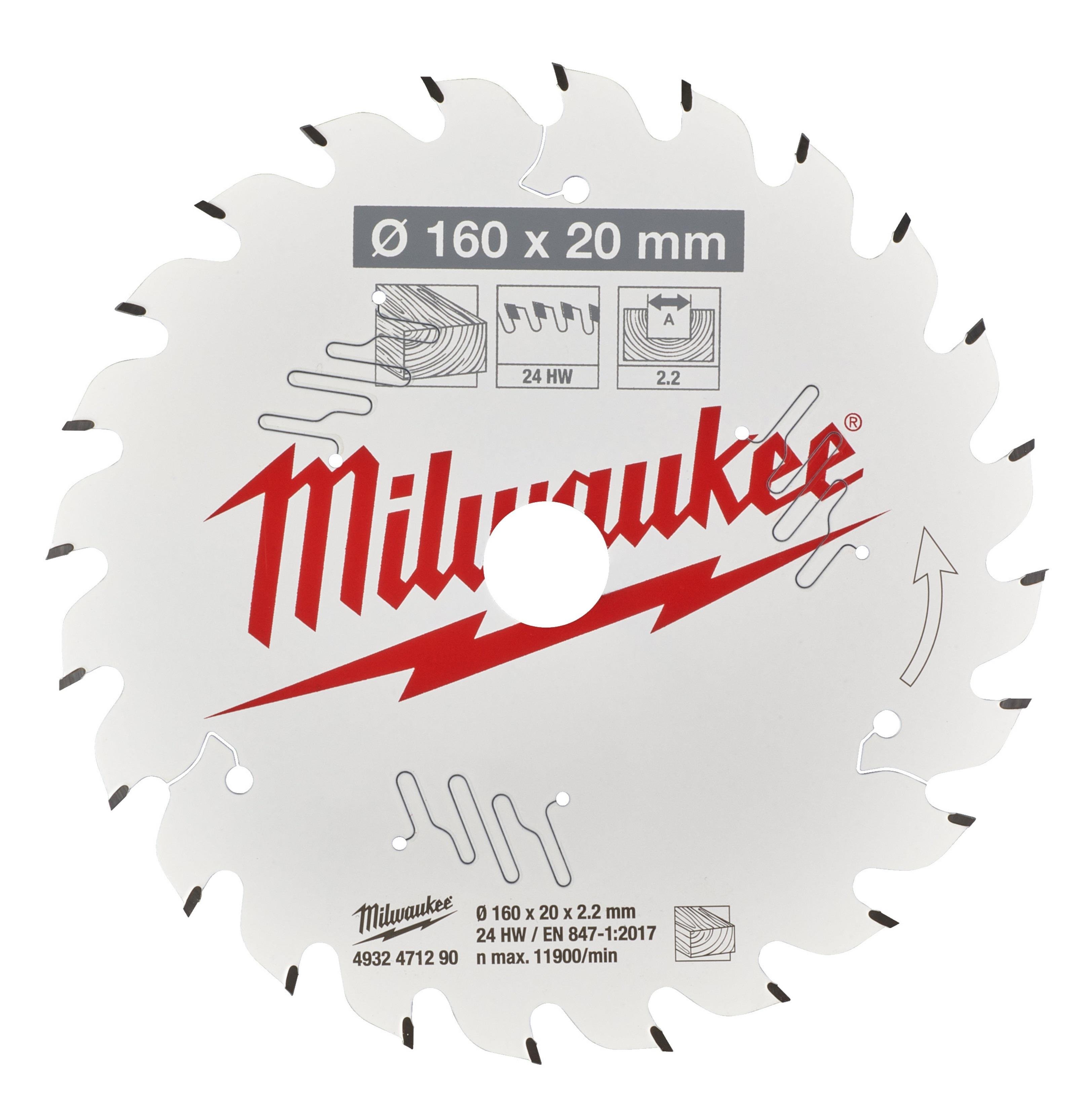 Milwaukee Daire Testere Csb Pw 160x20x2-2 24 4932471290Daire Testereler Ve Aksesuarları