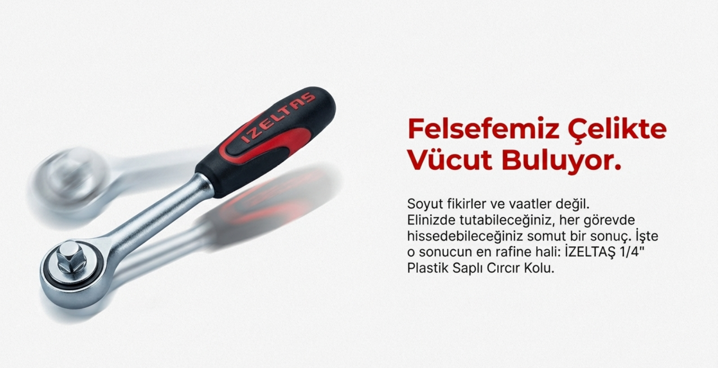 İzeltaş Cırcır Kolu 1/4'' Plastik Saplı 1507062140Cırcır Kol Grubu