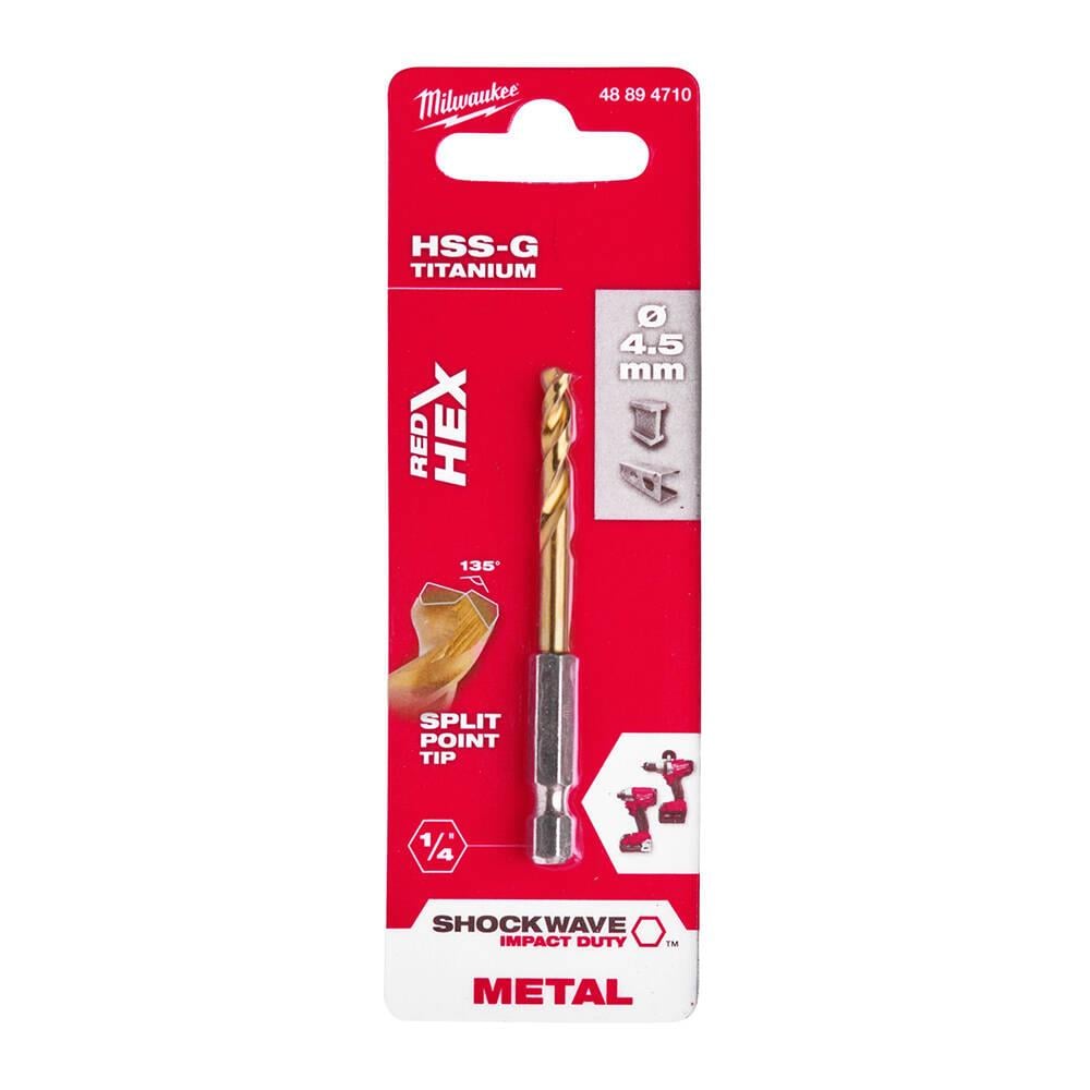 Milwaukee 4.5X 76 MM HSS-G 2'Lİ Hex Girişli Metal Matkap Ucu 48894710	Matkap Uçları