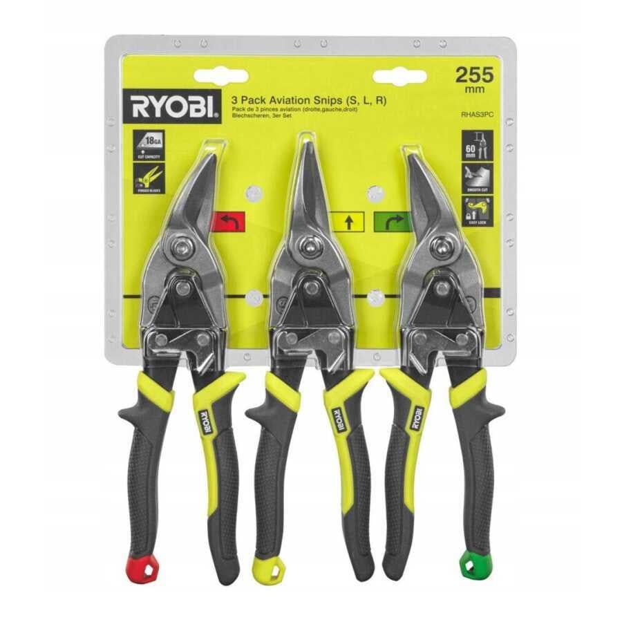 Ryobi RHAS3PC Kaportacı Makası Seti 3 Parça 5132006054Makaslar
