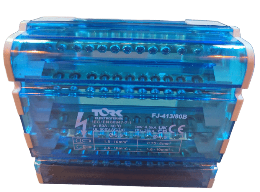 Tork 13 Delik 4 Kutup Dağıtıcı Ünite 80A FJ-413/80BSigortalar