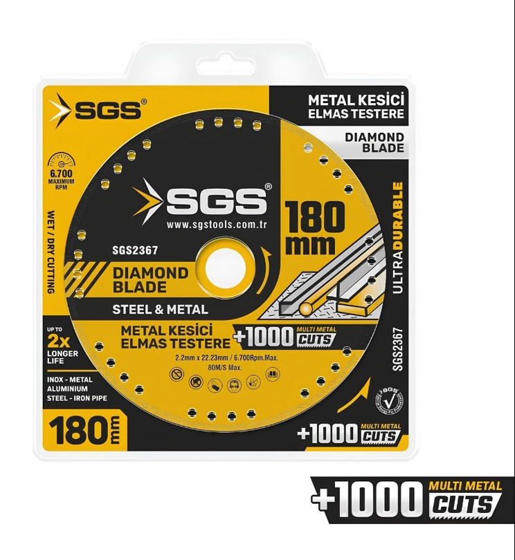 Sgs Metal Kesici Elmas Testere 180 mm SGS2367Testereler