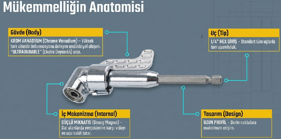 Sgs Köşe Vidalama Adaptörü SGS3891Bits Uçlar ve Adaptörler