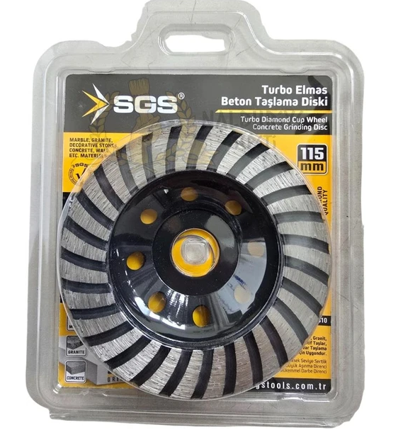 Sgs Turbo Elmas Beton Taşlama Diski 115 mm SGS2310Taşlamalar (Spiraller) Ve Aksesuarları
