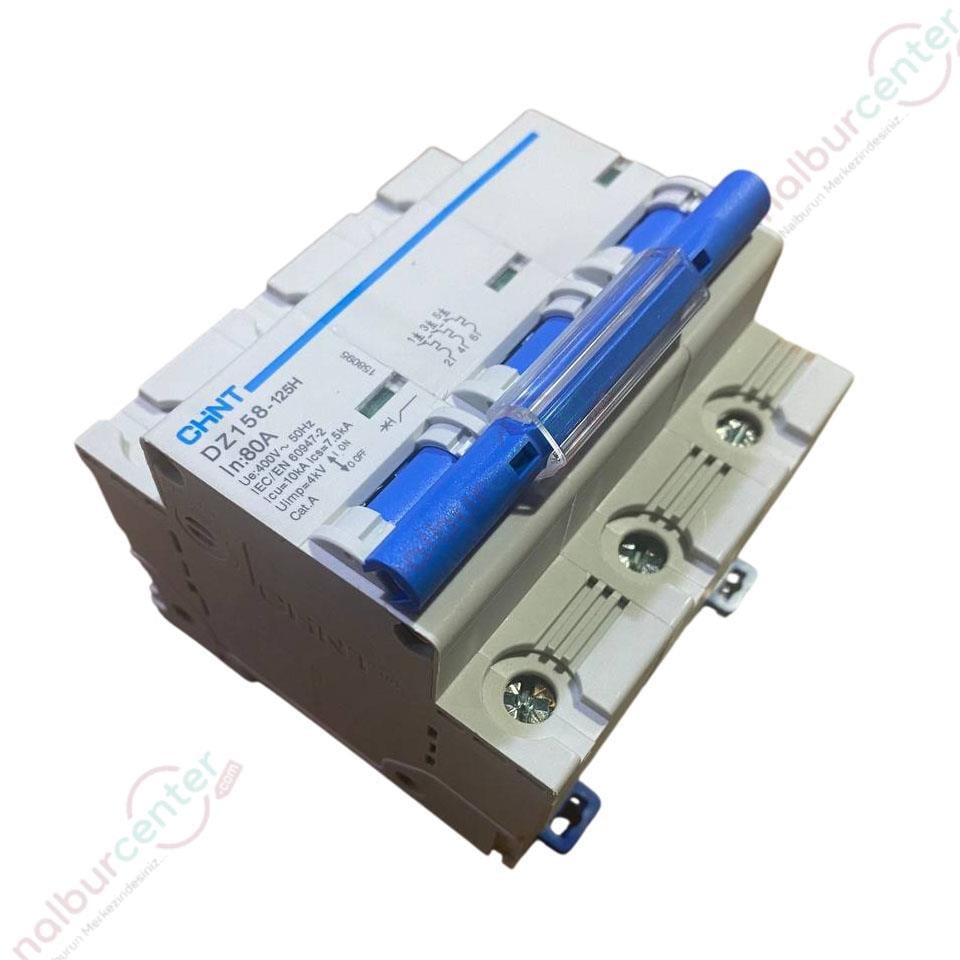Chint DZ158-125H 3X80A C Tipi Otomatik Sigorta 10kA 158095Sigortalar