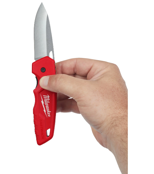 Milwaukee Fastback Çakı Tip Düz Ağızlı Düğmeli Bıçak 48221990Maket Bıçakları ve Yedekleri