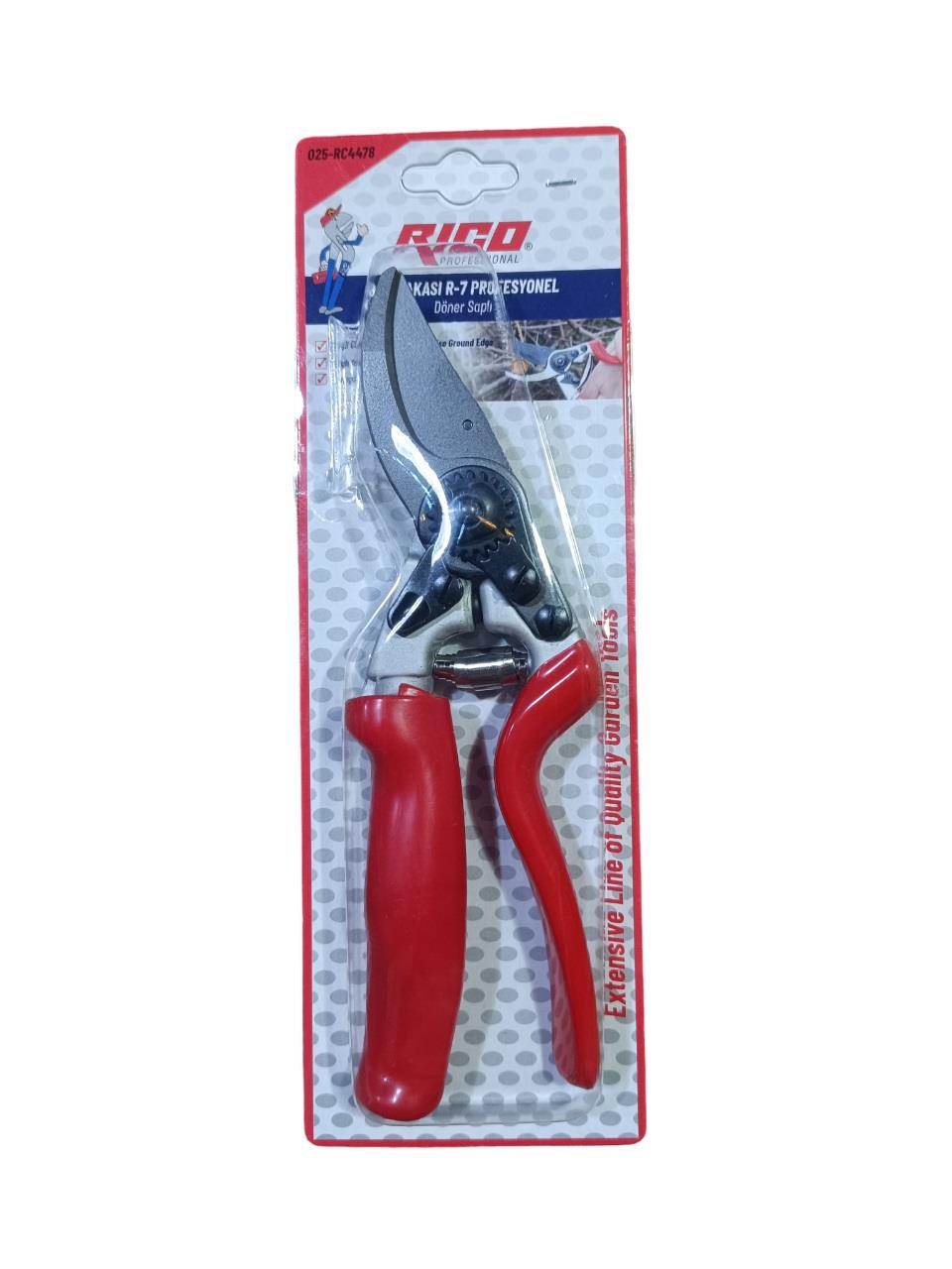 Rico R-7 Profesyonel Bağ Makası Döner Saplı 025-RC4478Bağ ve Aşı Makasları