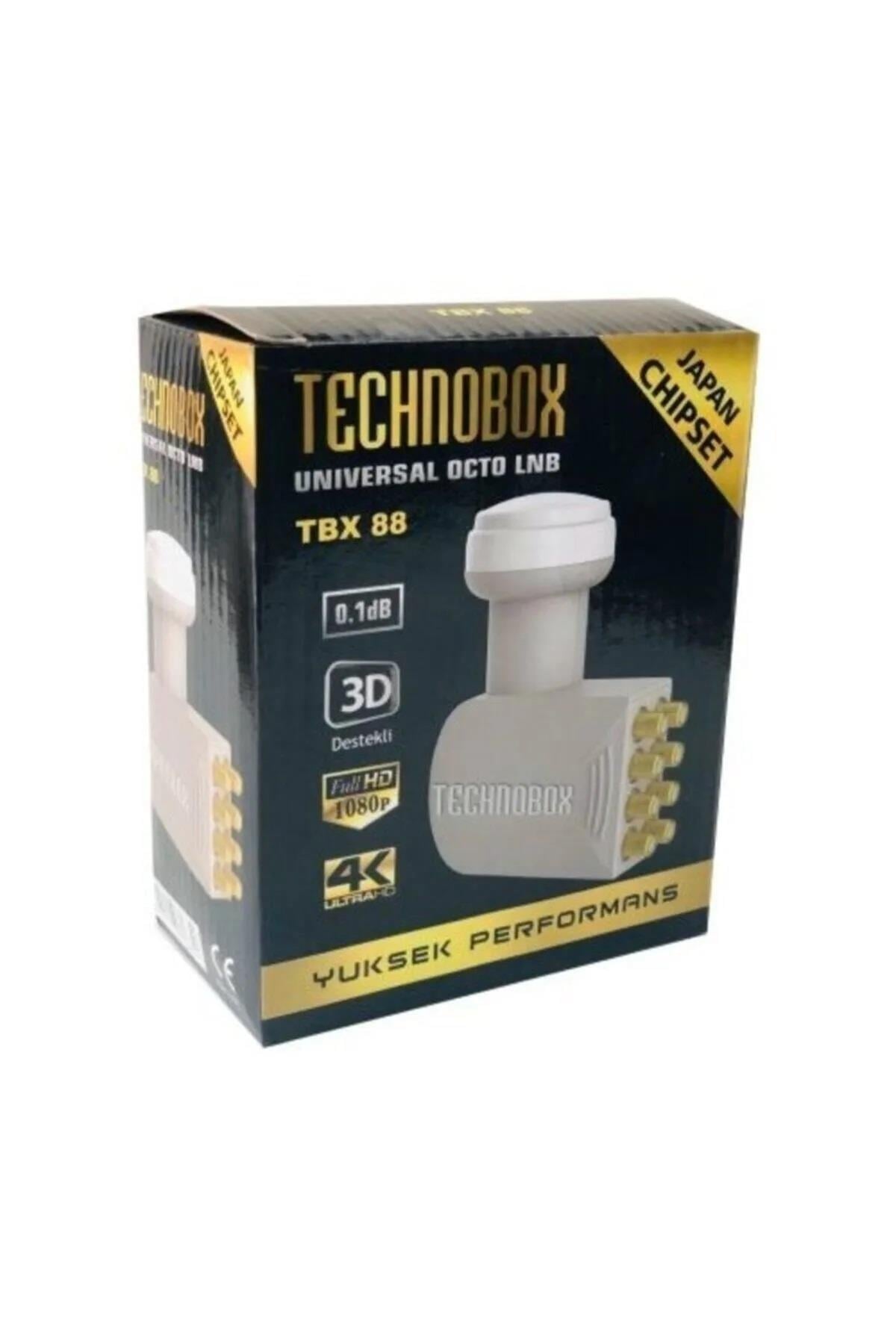 Technobox Lx-88 Universal Octo Sekizli Lnb Japan Chipset 3d Ve 4k Yayınlarına UygundurBağlantı Elemanları
