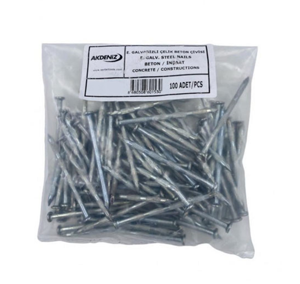 Akdeniz Çelik Beton Çivi 4x50 (100 Adet)Çivi Grubu