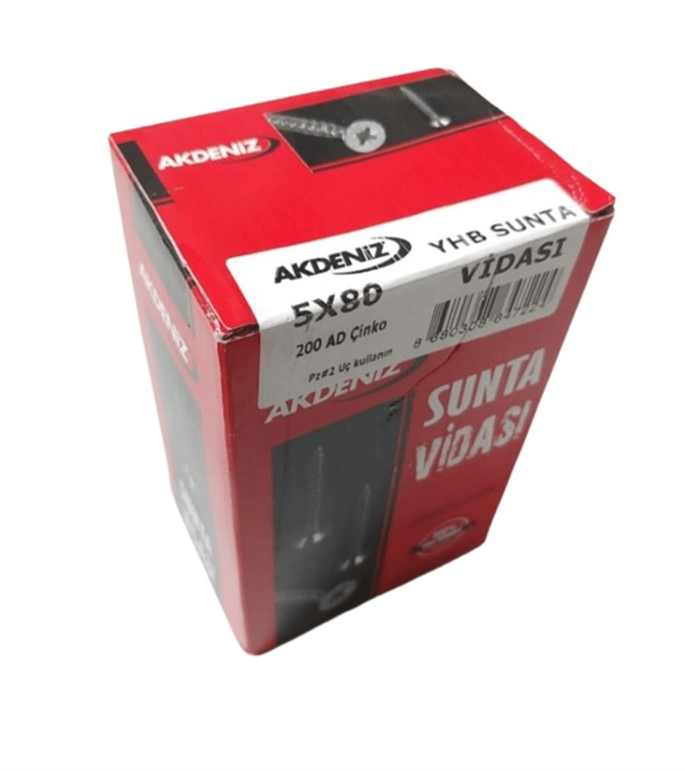 Akdeniz Sunta Vidası 5.0X60 Çinko 200 AdetSunta Vidaları