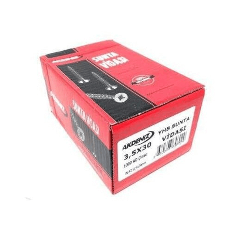 Akdeniz Sunta Vidası 5.0X60 Çinko 200 AdetSunta Vidaları