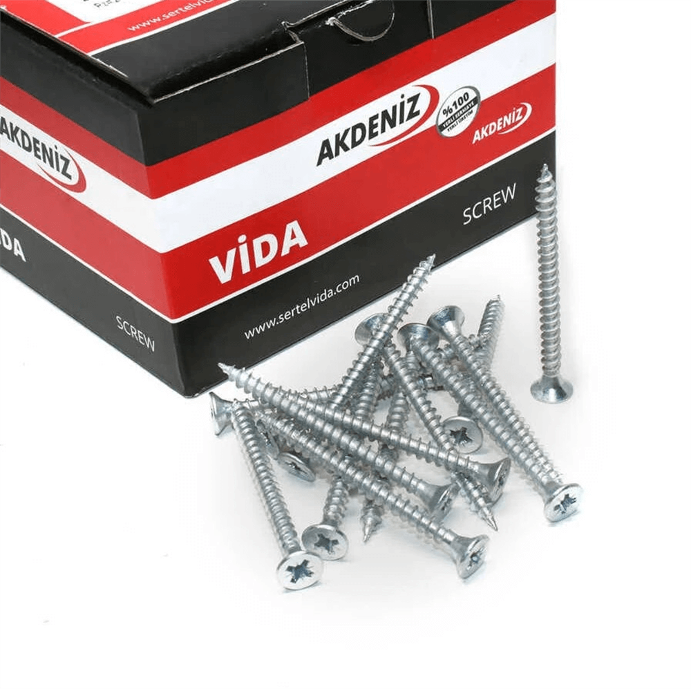 Akdeniz Sunta Vidası 5.0X60 Çinko 200 AdetSunta Vidaları