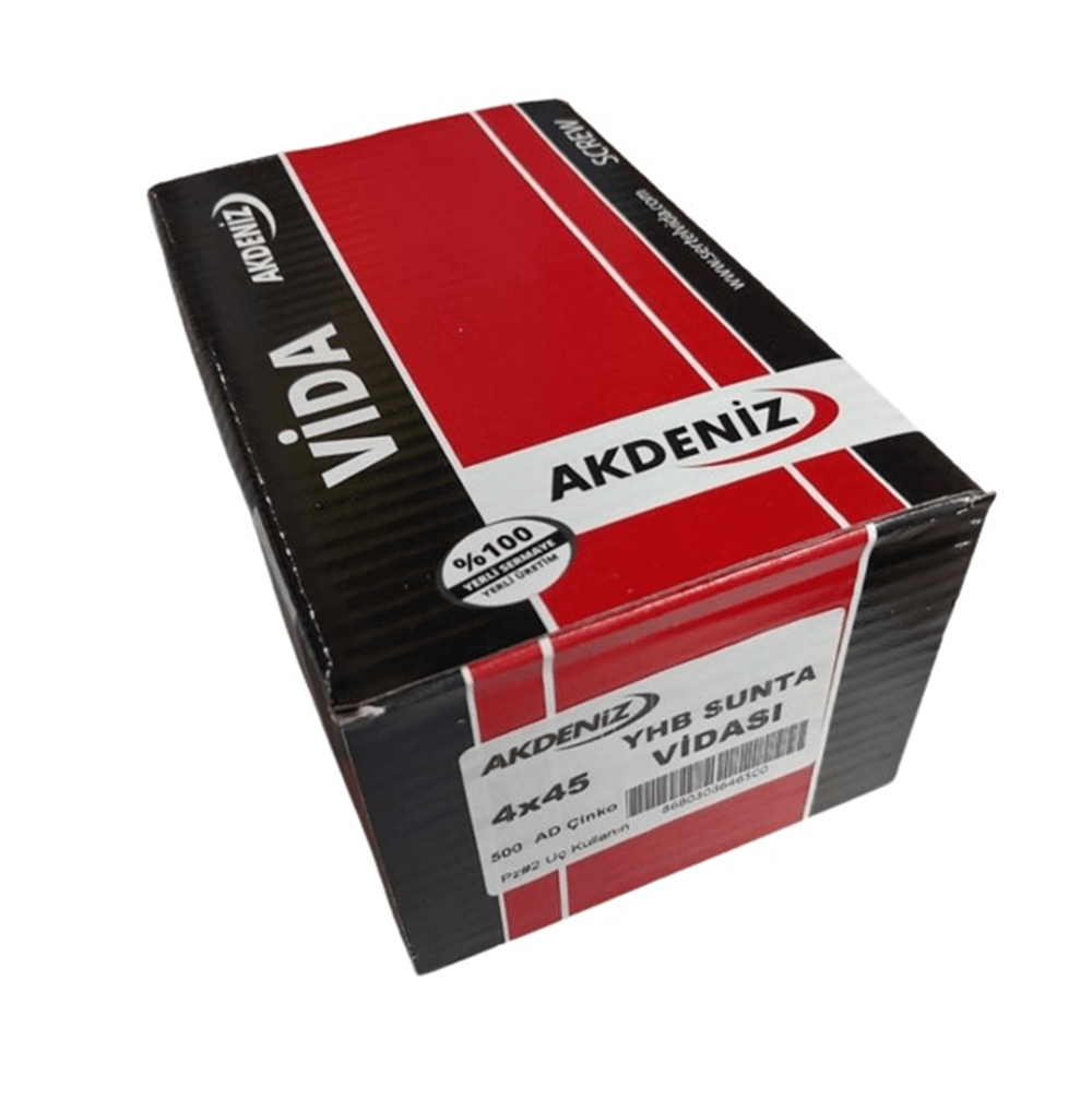 Akdeniz Sunta Vidası 5.0X60 Çinko 200 AdetSunta Vidaları