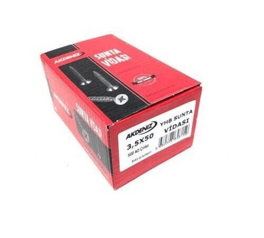 Akdeniz Sunta Vidası 5.0X60 Çinko 200 AdetSunta Vidaları