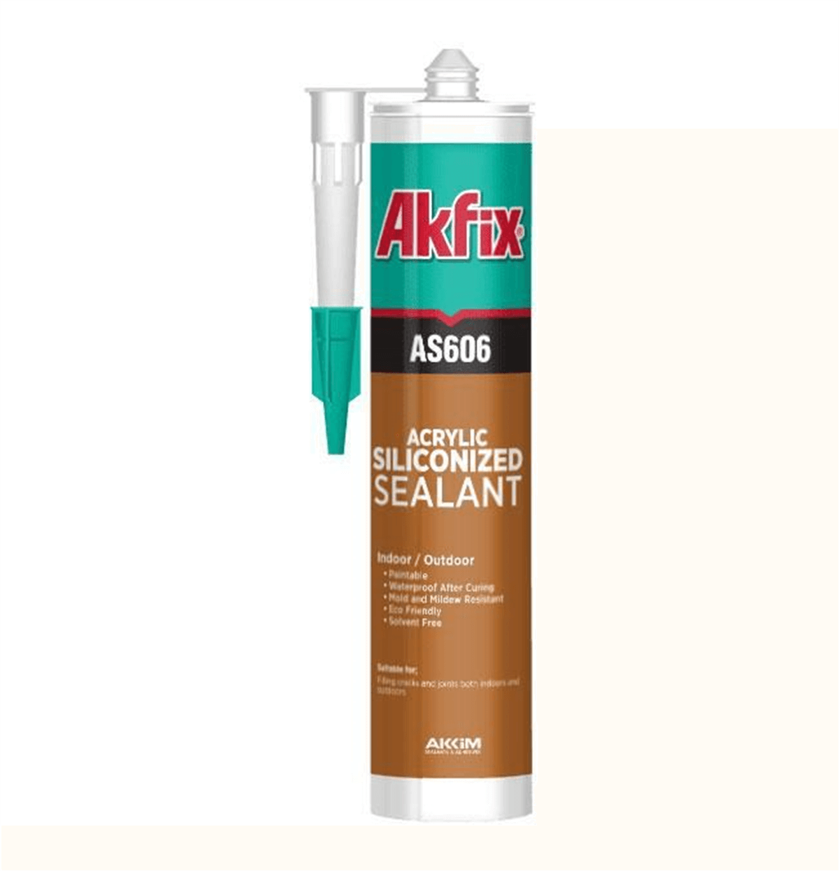 Akfix AS606 Silikonize Mastik -  Gri - 500 gr