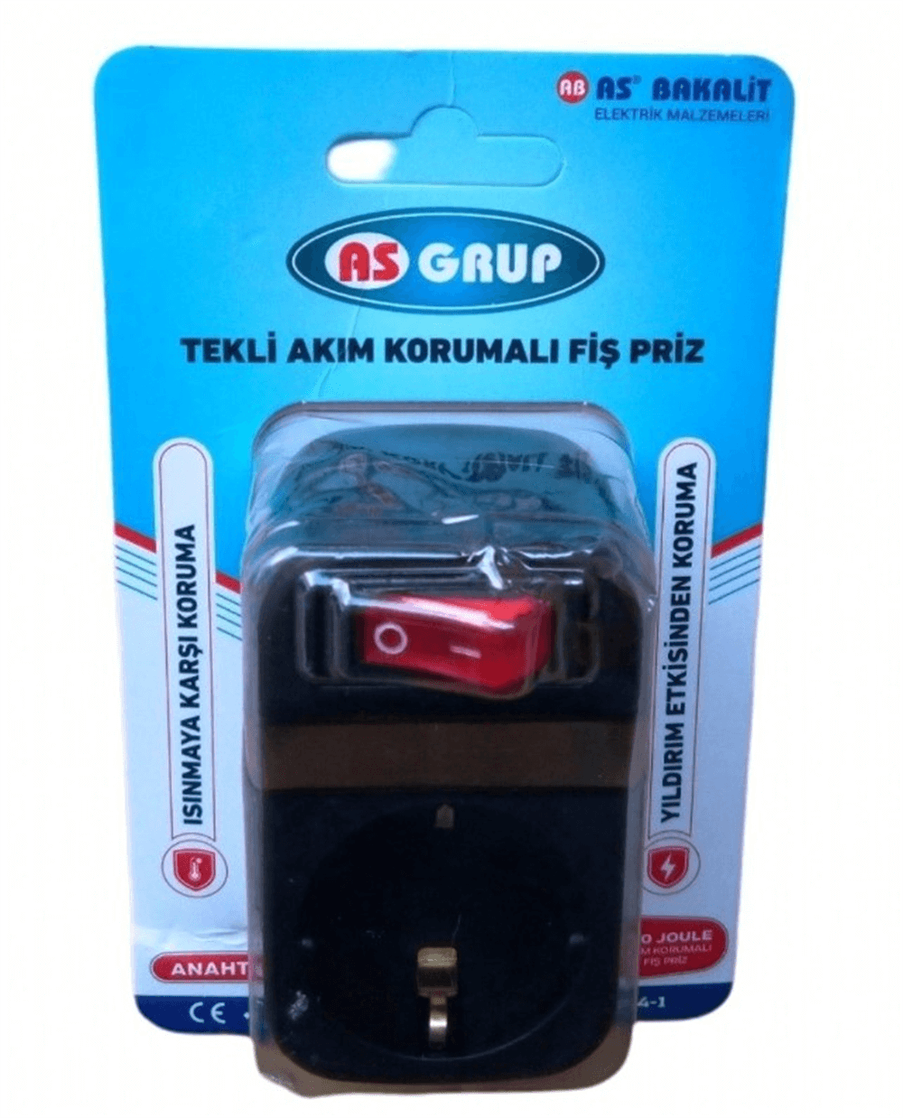 Asgrup Tekli Akım Korumalı Fiş PrizPriz & Anahtar Çeşitleri