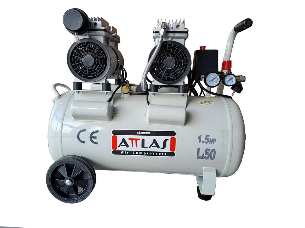 Attlas Sessiz Monofaze Kompresör 50 LT 1.5 HP SK2050Monofaze