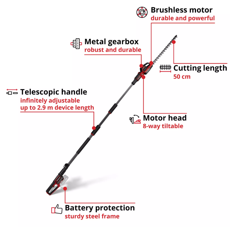 Einhell Gp-Hh 18/50 T BL-Solo Yüksek Çit Budama 3410972Akülü Çim&Çit&Dal Budama