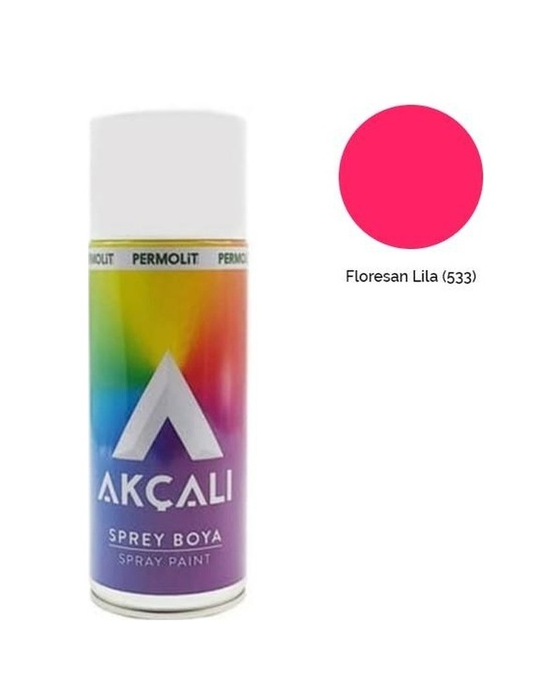 Akçalı Sprey Boya 400 ML Floresan Lila 533Sprey Boyalar