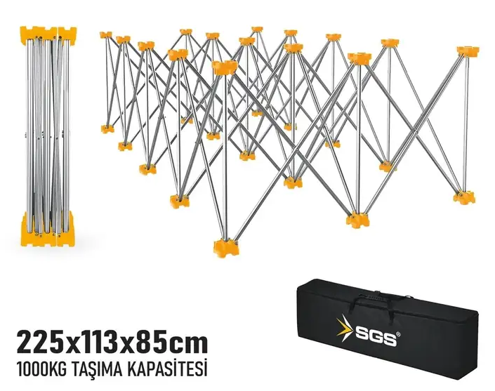 Sgs Katlanır Çalışma Tezgahı 225*113*85 cm SGS922Çalışma Tezgahları
