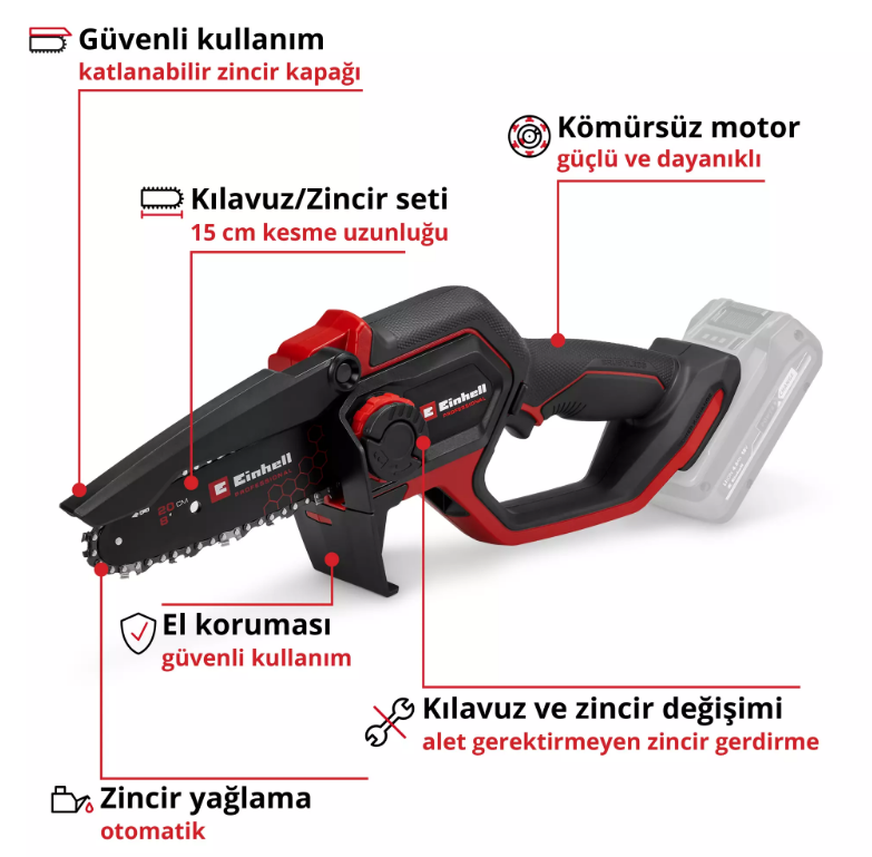 Einhell GP-PS 18/20 Lİ BL Solo Dal Budama Testeresi 4600080Budama Testereleri