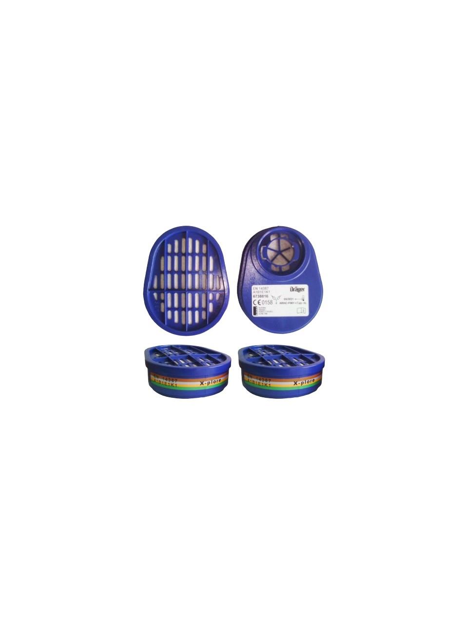 Drager A1B1E1K1 Gaz Maskesi Yedek Filtresi 1 Çift 6738816Maskeler